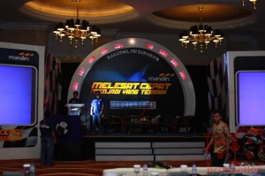 backdrop Bank Mandiri saat di Ballroom